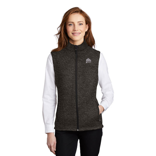 Port Authority Ladies Sweater Fleece Vest - Black Culture